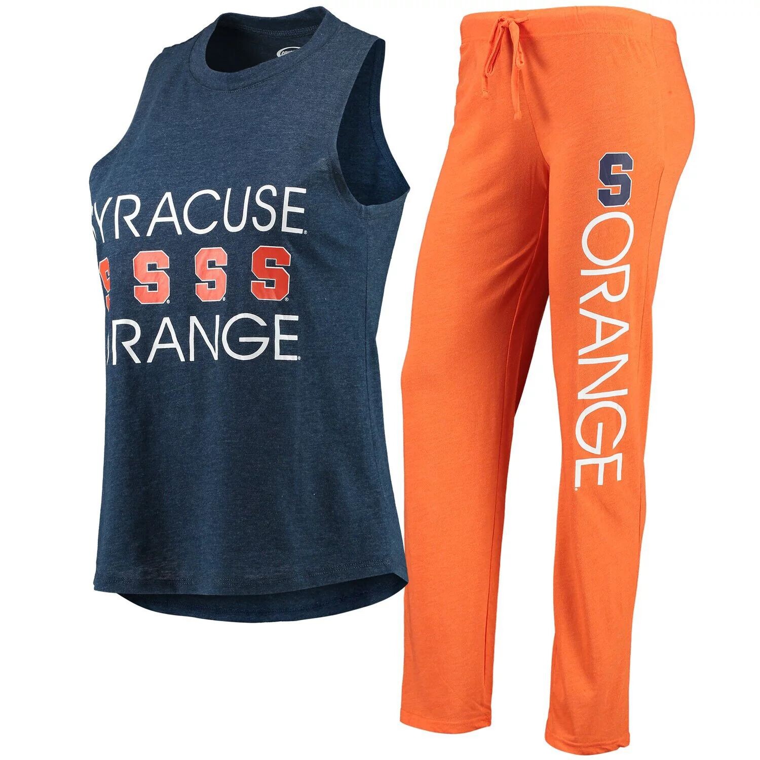 

Женский комплект Concepts Sport Orange/темно-синий Syracuse Orange майка и брюки для сна