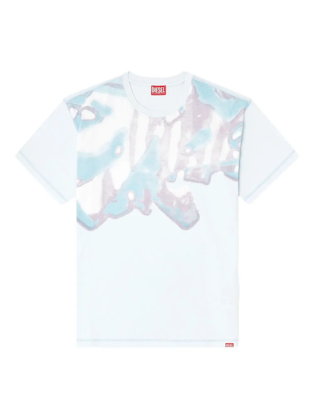 

Футболка с графичным принтом DIESEL, синий