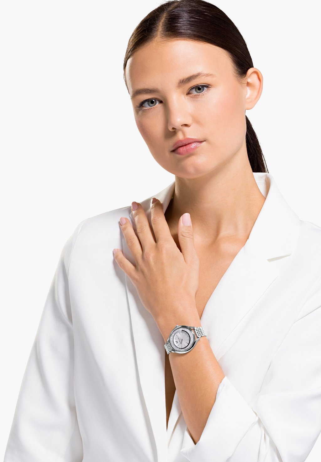 

Часы AURA Swarovski, серебристый