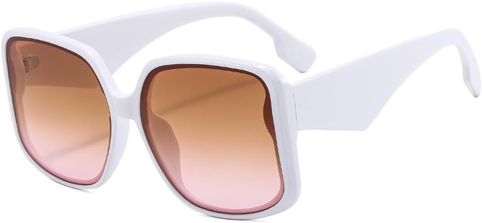 

Солнцезащитные очки UV400 с большой оправой, леопардовым принтом и градиентной расцветкой, для женщин и мужчин, для бега и занятий спортом на открытом воздухе UYPTK, White