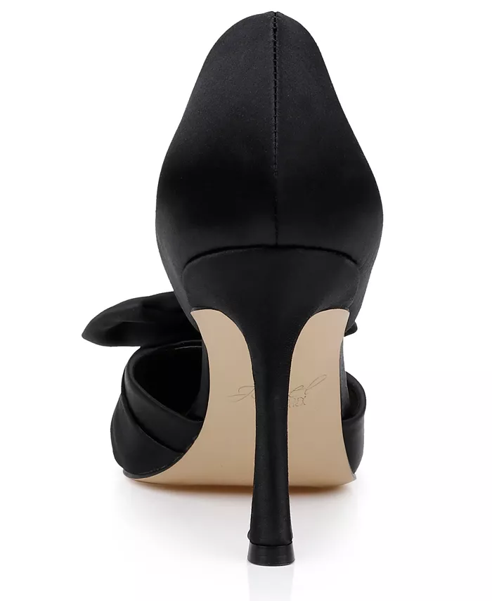 Женские вечерние туфли-лодочки Sidney Slip On с бантом Jewel Badgley Mischka, черный — фото 3