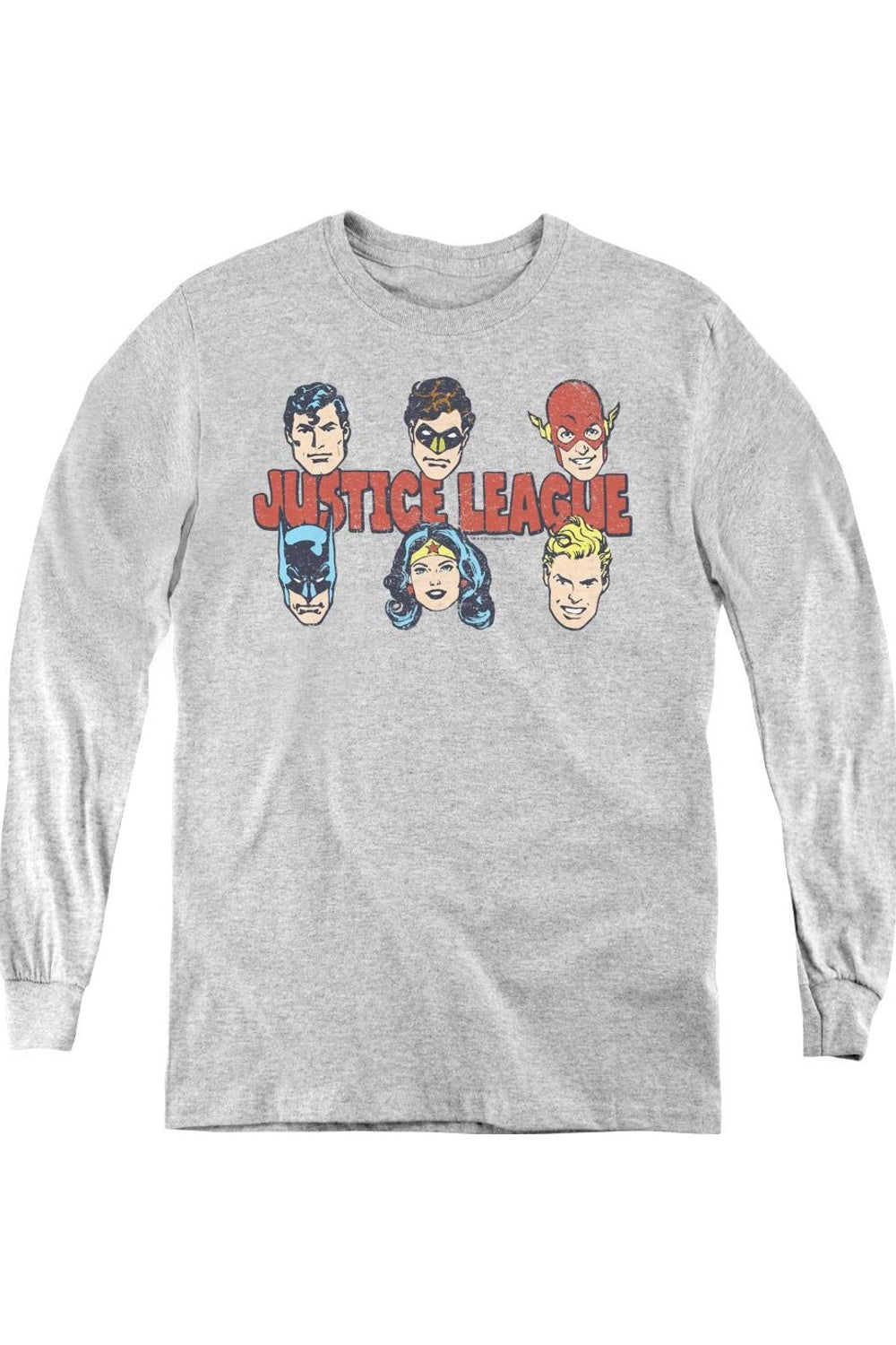 

Футболка с длинным рукавом DC Comics Justice Lineup для молодежи Gildan, Athletic Heather