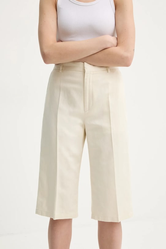 

Шорты с добавлением льна Filippa K, бежевый