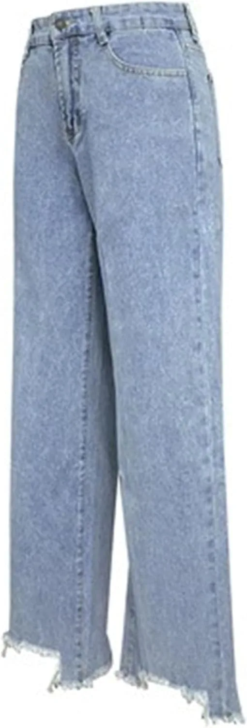 Модные джинсы для женщин 2025, high waisted, frayed, baggy — фото 4