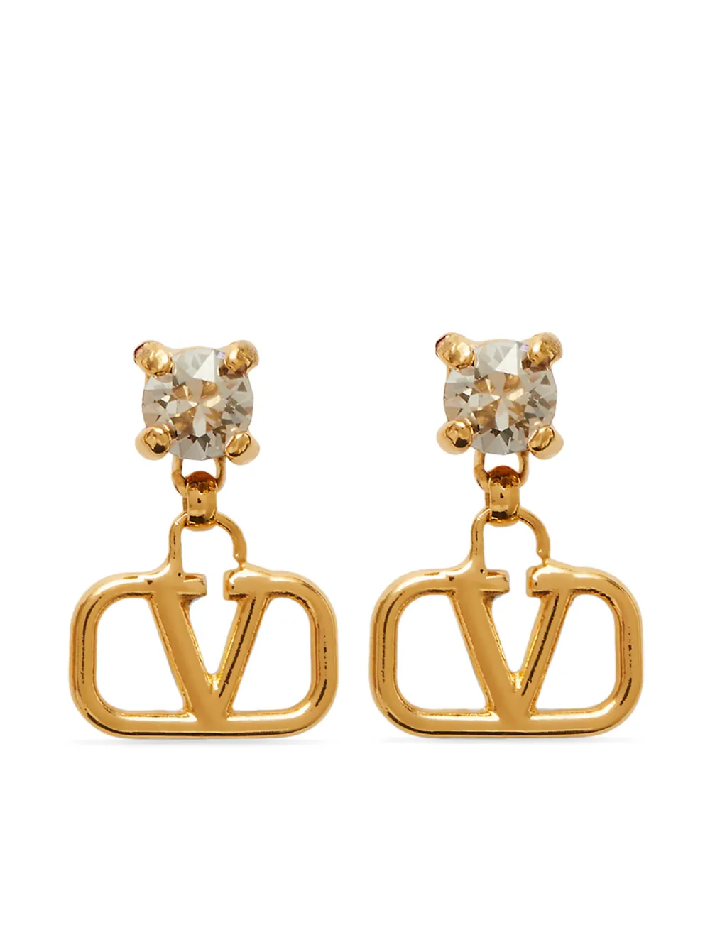 

Серьги с логотипом VLogo Signature и кристаллами VALENTINO GARAVANI, золотой