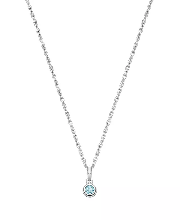 

Детское колье из стерлингового серебра с камнями по знаку зодиака для девочек, 12-14 дюймов Tiny Blessings, march