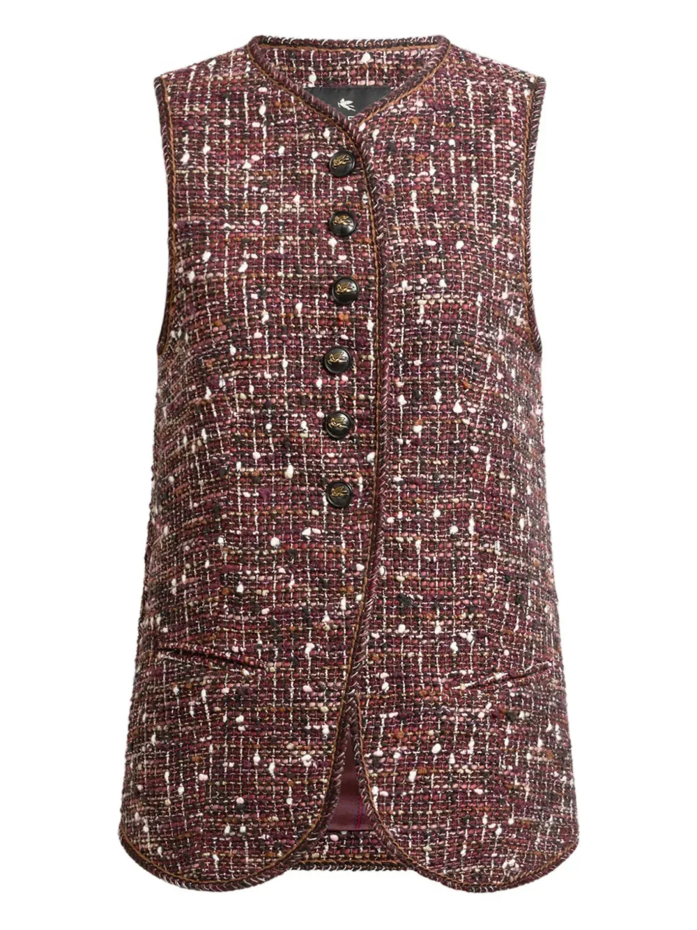 Твидовый жилет ETRO, красный