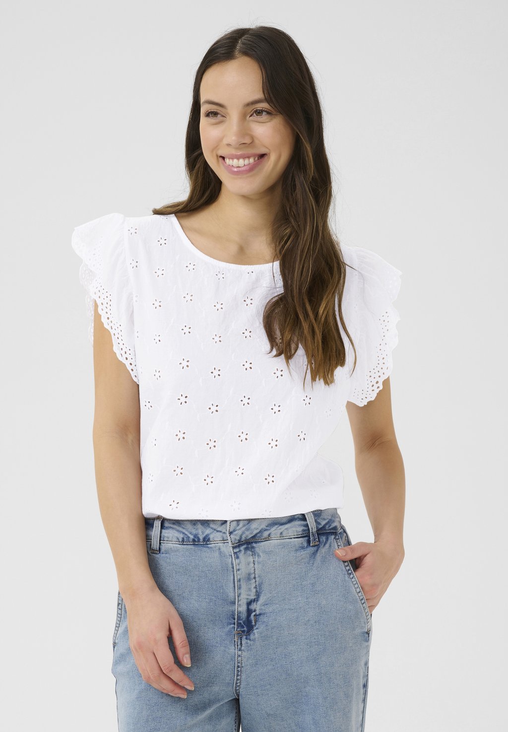

Блуза CRMITTA BRODERI ANGLAIS FRILL Cream, белый