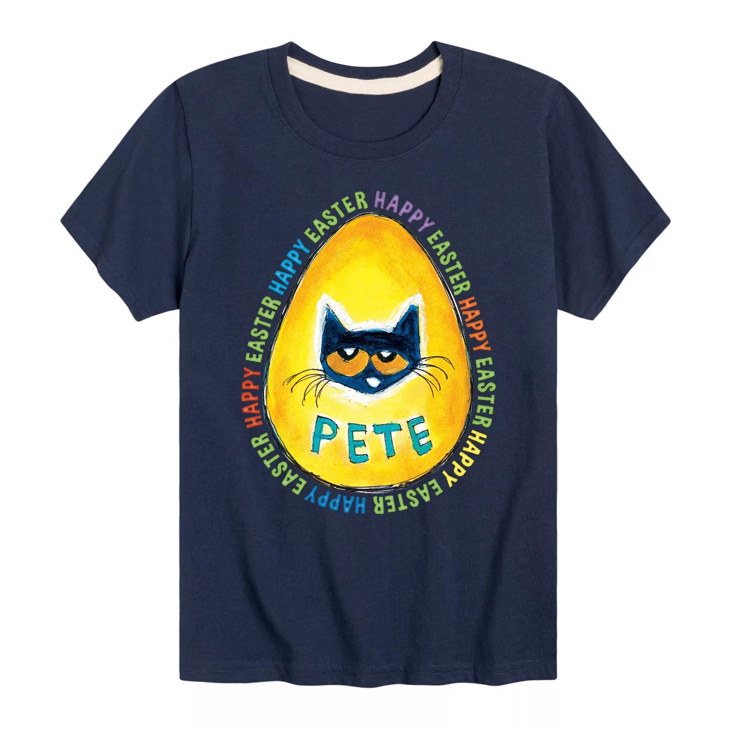 

Футболка с рисунком Good Egg для мальчиков 8–20 лет Pete The Cat Licensed Character, синий