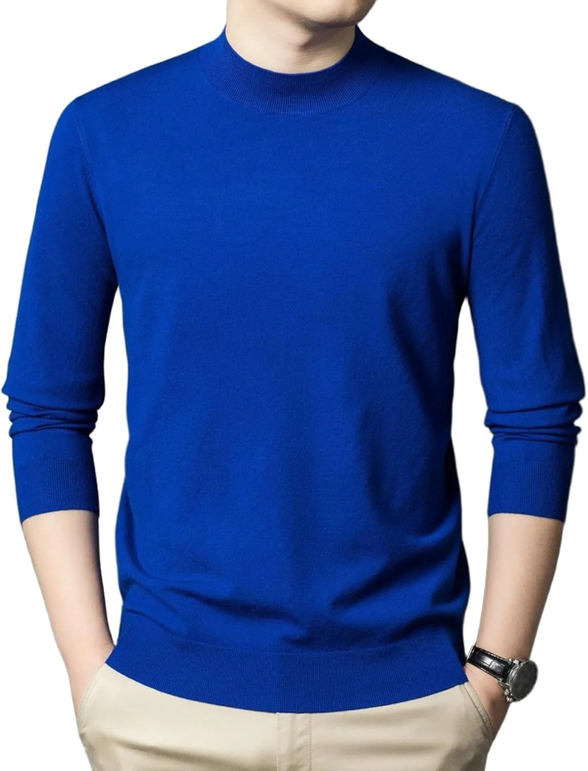 

Мужской свитер Slim Fit с воротником-стойкой Kassercny
