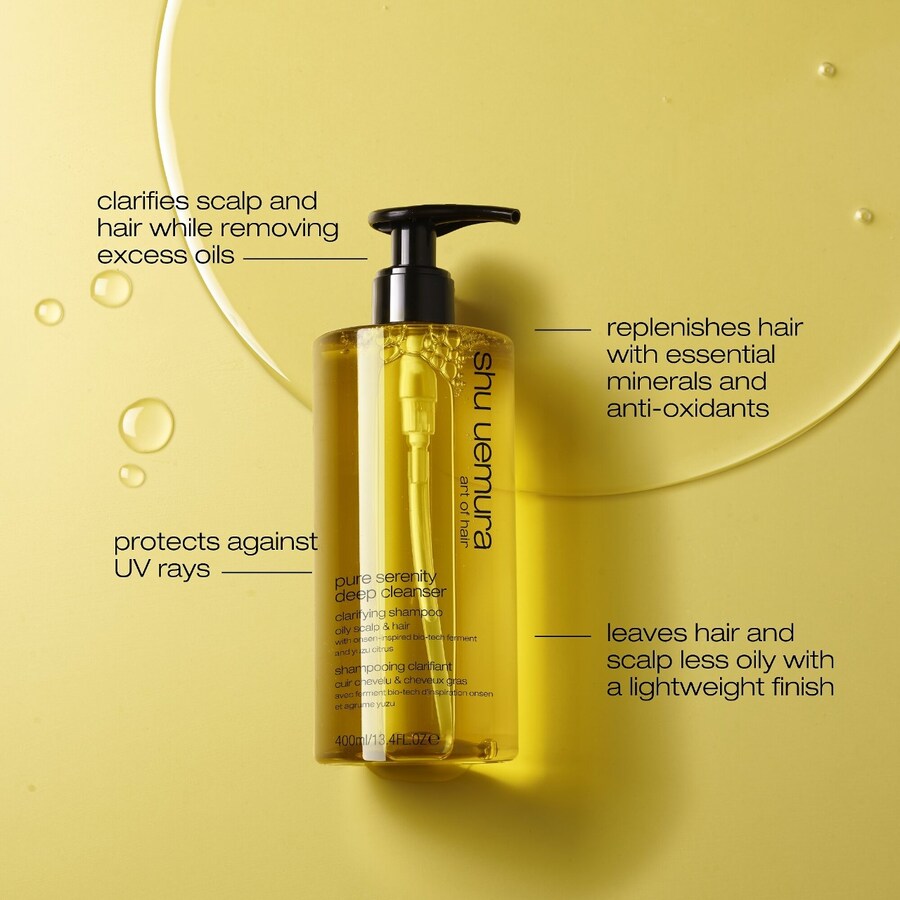 Очищающий шампунь Pure Serenity для жирной кожи головы и волос shu uemura, 13.4 oz /400 mL — фото 3
