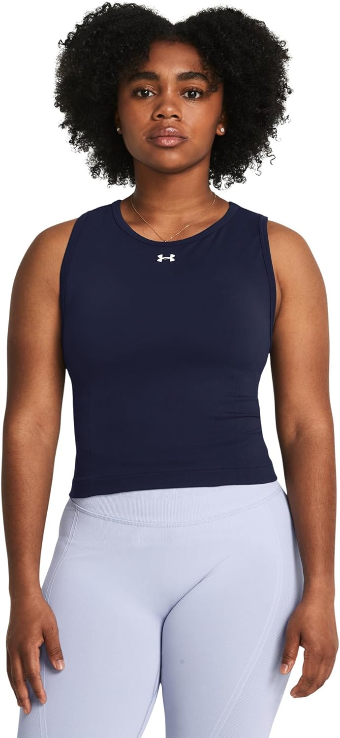 

Under Armour Unisex-Adult Women's Ua Train Seamless Tank, Midnight Navy/White