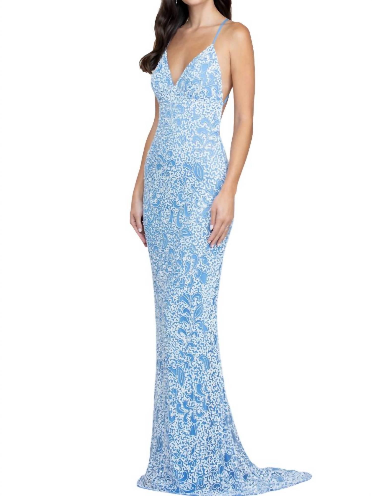 

Women's Gown In Dolphin/pearl Color Scala, Dolphin/Pearl Color