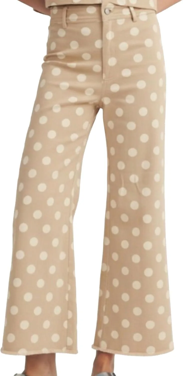 

Джинсы High Waisted для женщин Wide Leg с леопардовым принтом и Raw Hem Whrounnk