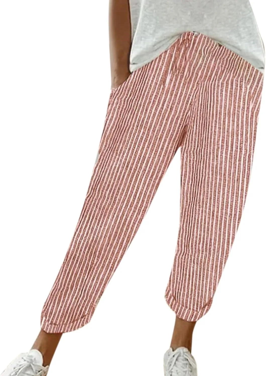 

Льняные капри для женщин летние брюки LCMTWX