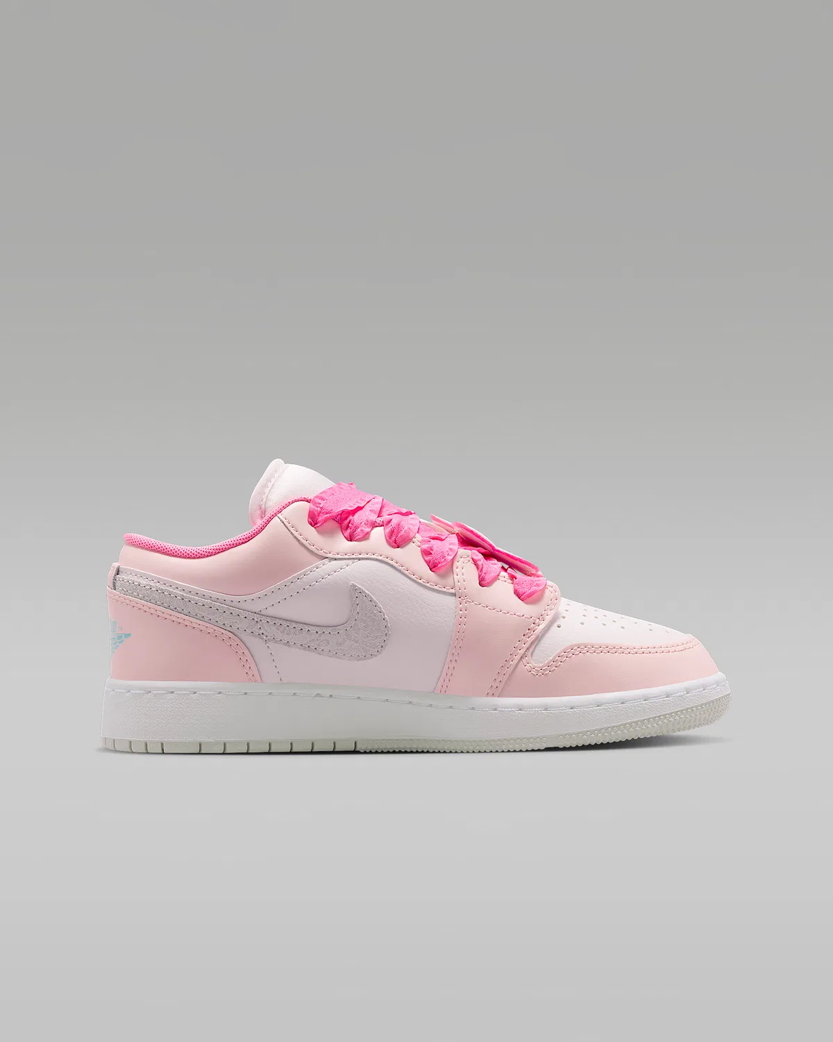 Кроссовки Big Kids' Air Jordan 1 Low SE, Pink Bloom/Pearl Pink/Hyper Orange/Pink Glow — фото 3