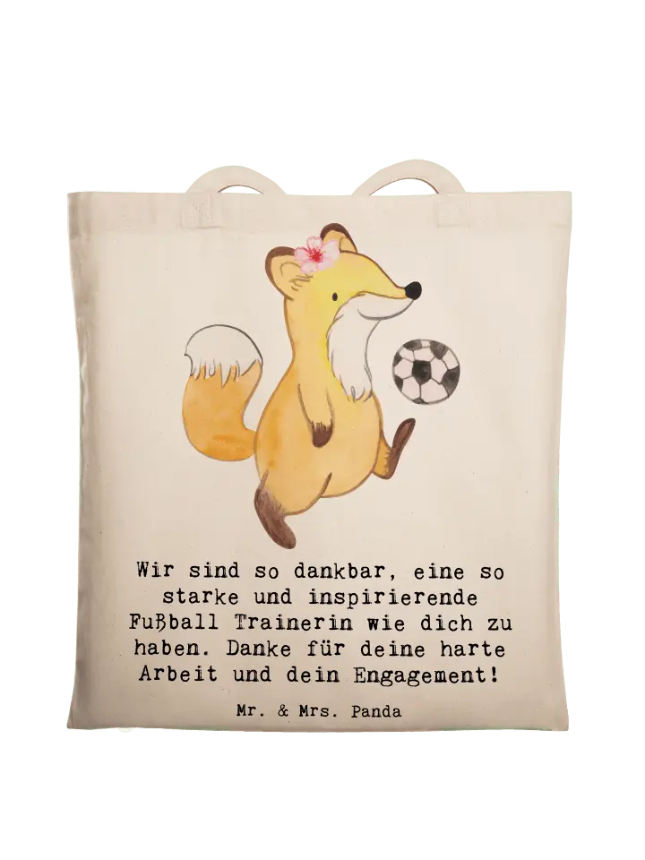 

Сумка для переноски Mr & Mrs Panda Fußball Trainerin Dankbarkeit, кремовый, Бежевый, Сумка для переноски Mr & Mrs Panda Fußball Trainerin Dankbarkeit, кремовый