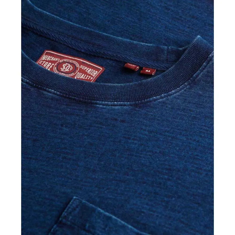 Футболка с коротким рукавом Superdry Merchant Pocket, синий — фото 4
