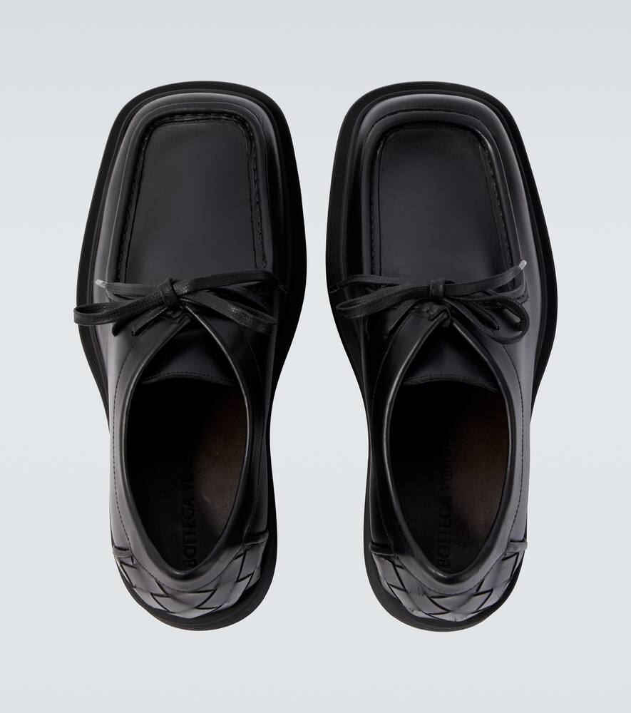 Туфли дерби из кожи ben intrecciato Bottega Veneta, Black — фото 4
