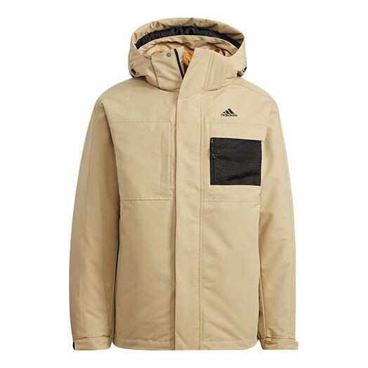 

Пуховик adidas 3in1 Dwn Jkt 3 In 1 Stay Warm Hooded Down Jacket Light Khaki, хаки