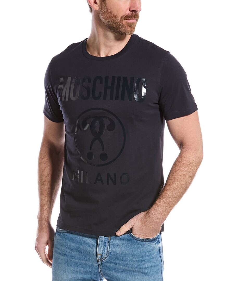 

Футболка с логотипом Moschino, синий