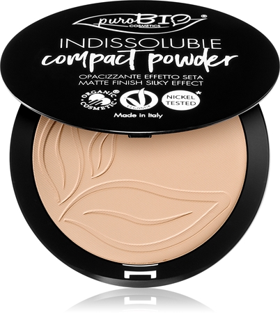 

Компактная пудра с матовой отделкой puroBIO Cosmetics Indissouble, 02 9 g