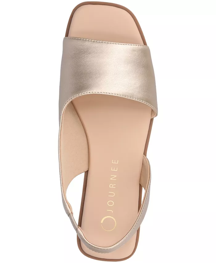 Женские сланцы Brinsley Slingback D'Orsay Journee Collection, загар/бежевый — фото 4