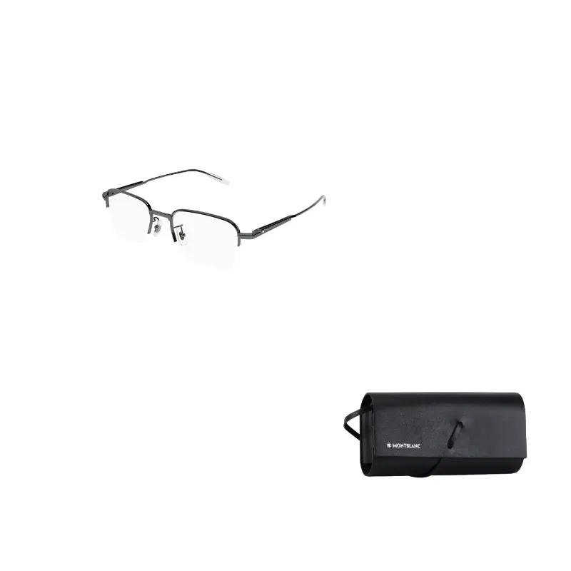 

MONTBLANC Металлические квадратные очки унисекс, Silver