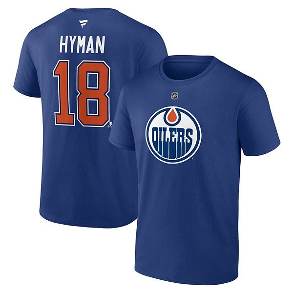 

Футболка Edmonton Oilers Zach Hyman синяя с именем и номером Fanatics