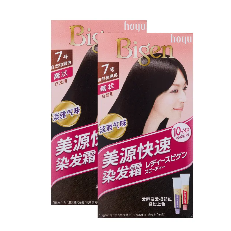 

Крем для быстрого окрашивания волос Meiyuan для женщин, маскирующий седину, 40г+40г HOYU, кремовый/черный