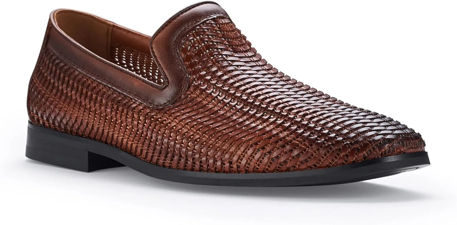 Лоферы из замши, плетеные, цельноформованные, Ferro Aldo, Cognac Woven