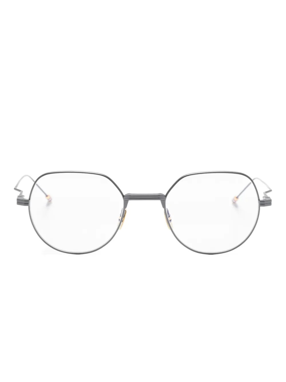 

Очки в круглой оправе из металла Thom Browne Eyewear, черный