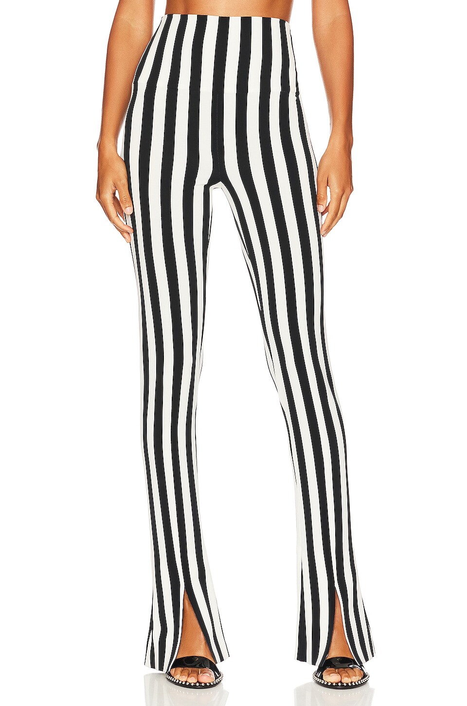 

Леггинсы Norma Kamali Spat, цвет Black & White Stripe