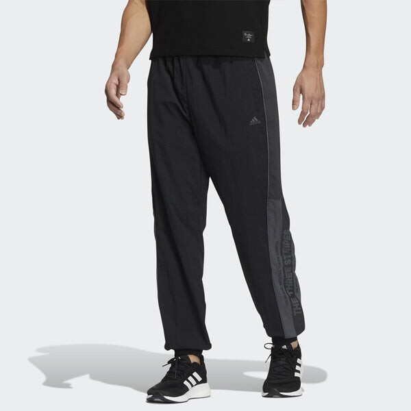 Спортивные штаны Men's adidas Wrd Wov Pnt Lacing Elastic Waistband Casual Sports Pants/Trousers/Joggers Black, черный — фото 2