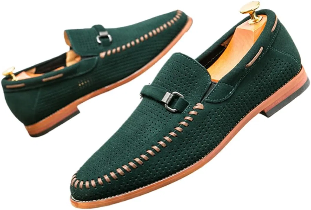 Лоферы кожаные Leonardo Genuine Leather, зеленый SWZEC