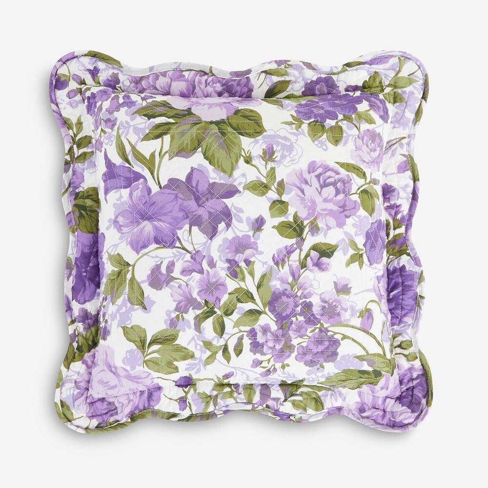 

BrylaneHome Florence 16 Квадратная подушка, цвет Plum Floral