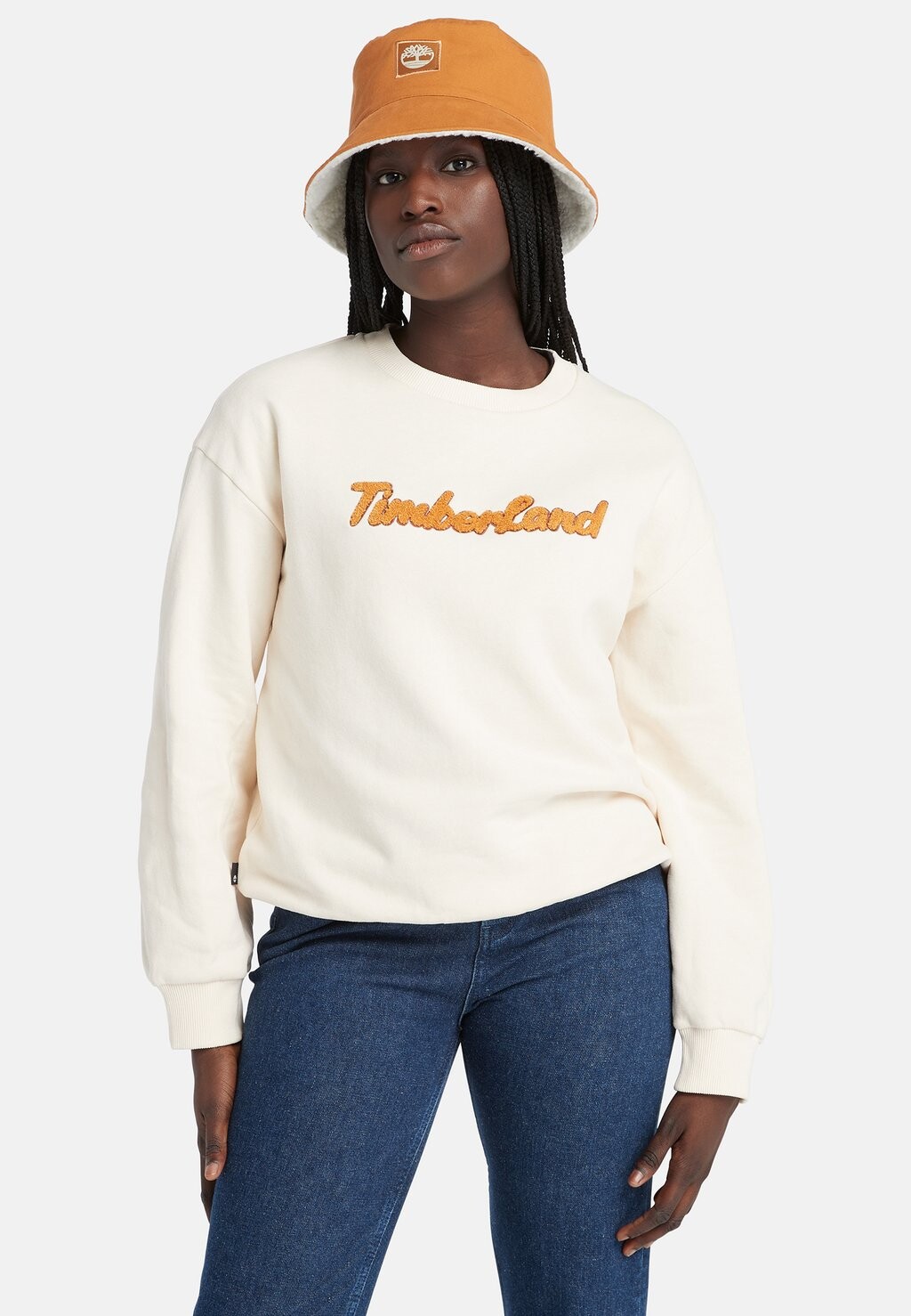 

Толстовка LOGO TEXTURE CREW Timberland, цвет white smoke