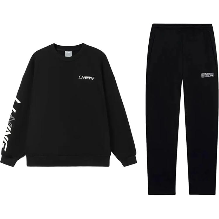

LiNing Повседневная спортивная одежда унисекс Черный+Черный