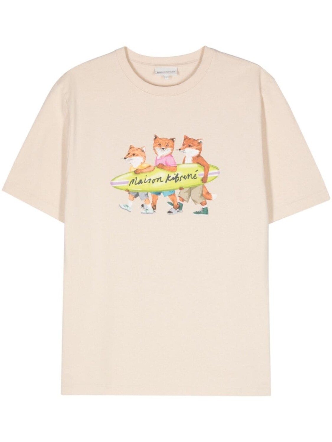 

Maison Kitsuné футболка с нашивкой Fox, нейтральный цвет