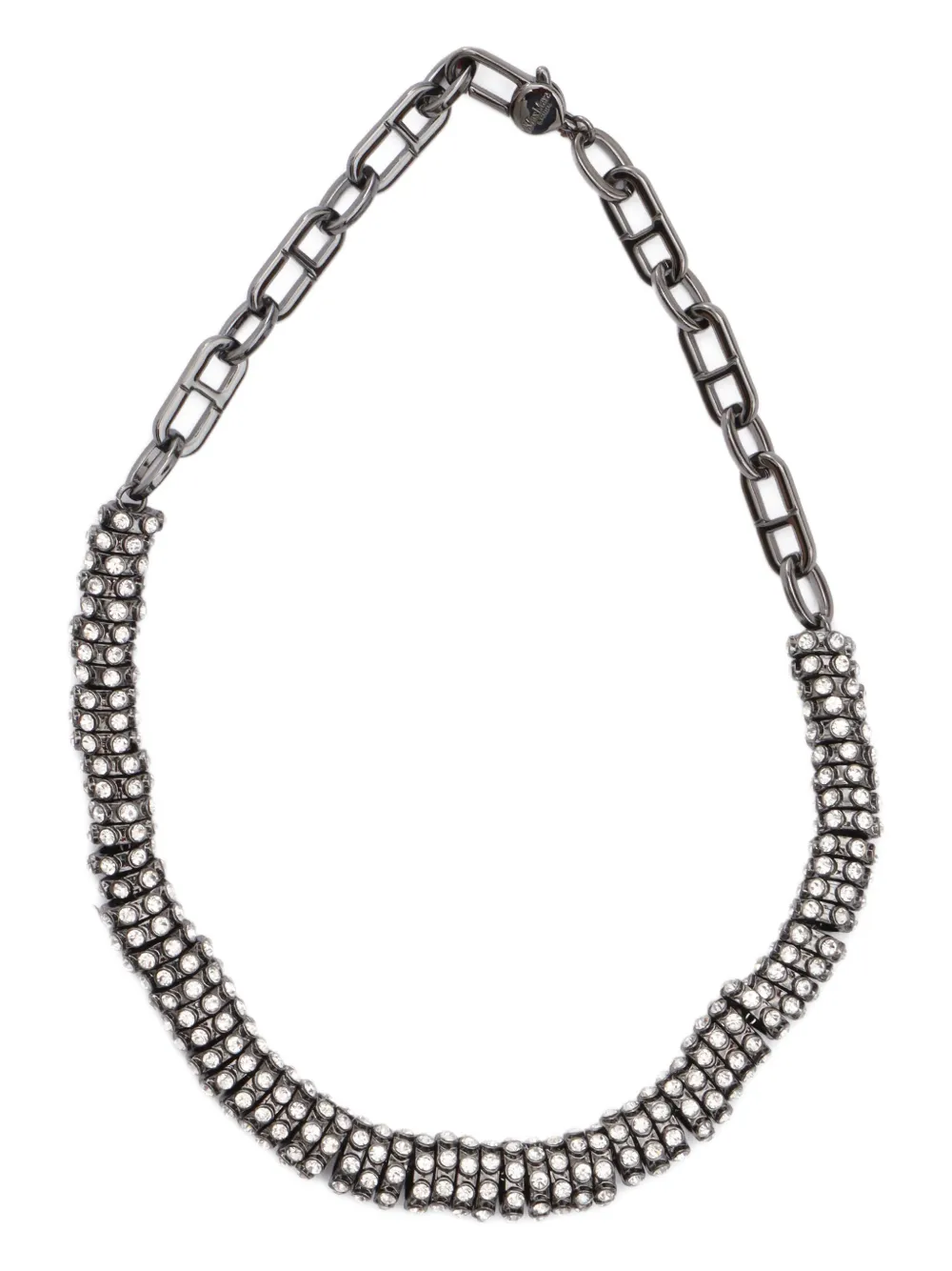 

Колье с кристаллами MAX MARA, серый
