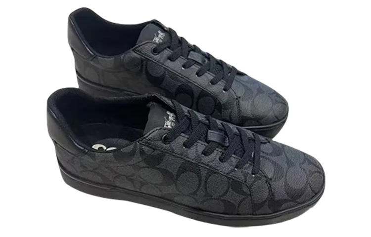 COACH Кроссовки для скейтбординга Canvas Low top мужские черные — фото 4