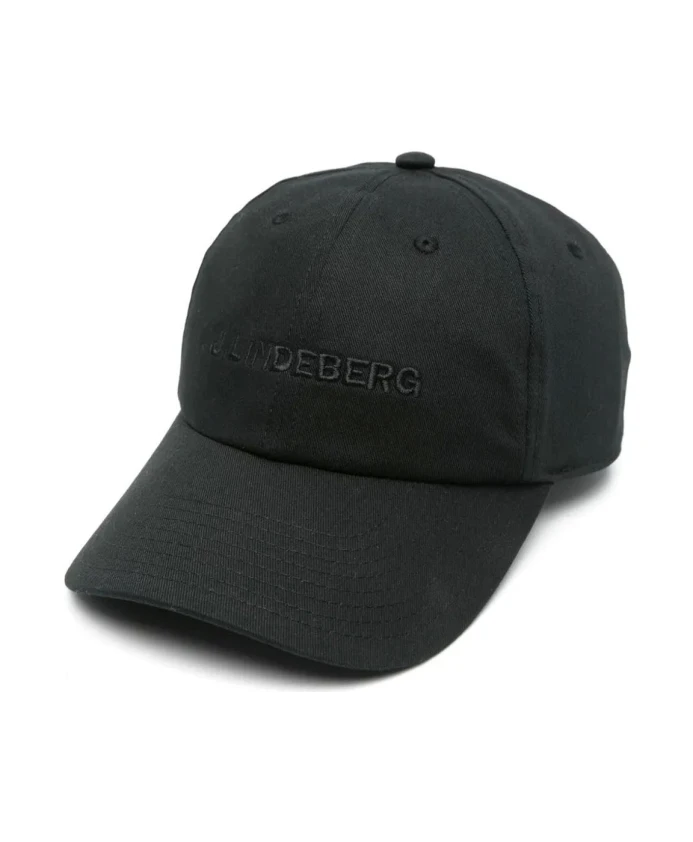 

Черная хлопковая кепка с логотипом для мужчин J.Lindeberg, черный