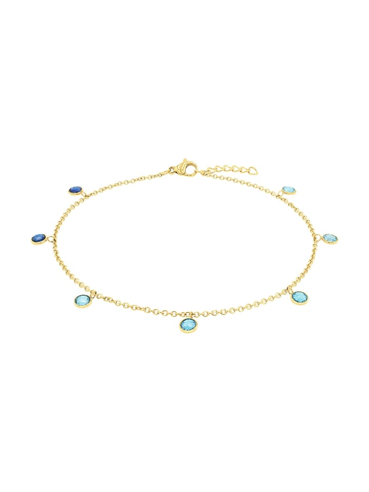 

Amor Браслет на лодыжку из нержавеющей стали синего цвета