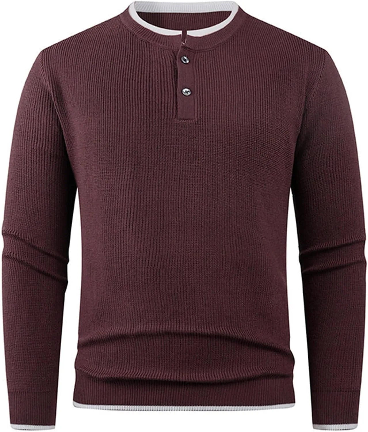 

Свитер мужской с длинным рукавом и вязкой кабелем ABABC