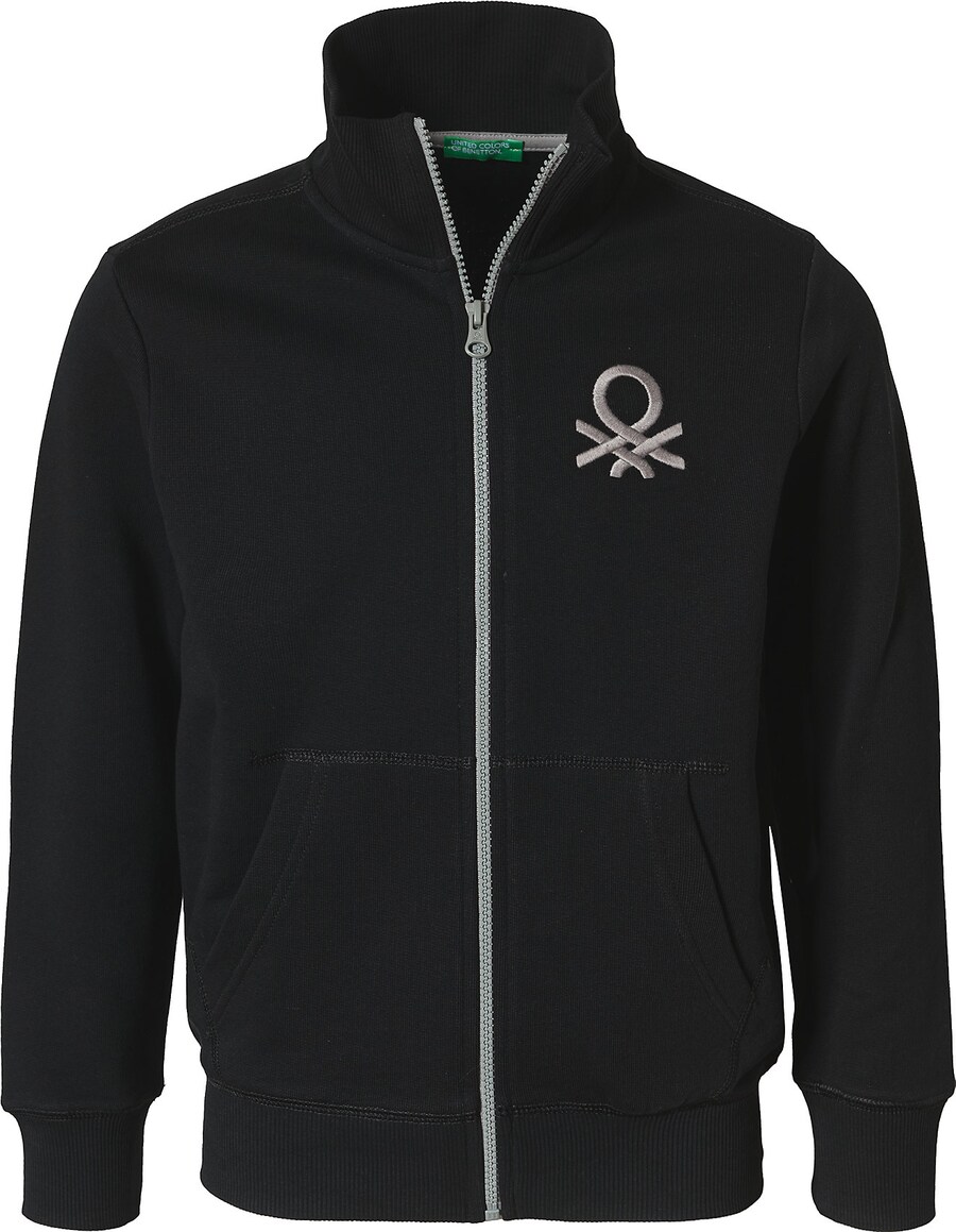 

Толстовка с капюшоном на молнии UNITED COLORS OF BENETTON, черный