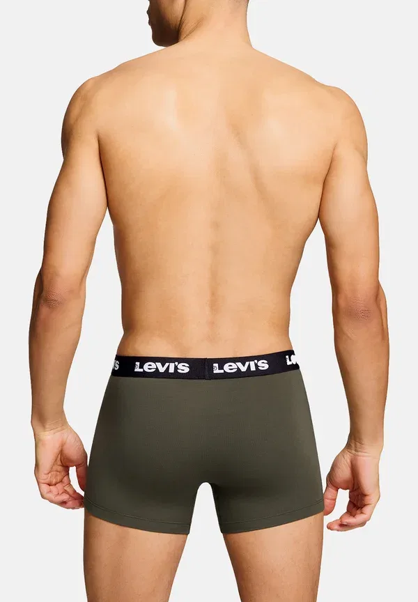 Трусы мужские Levis herren boxershorts repeat logo boxer unterwäsche pants 4 er pack trunks Levi'S, хаки — фото 2