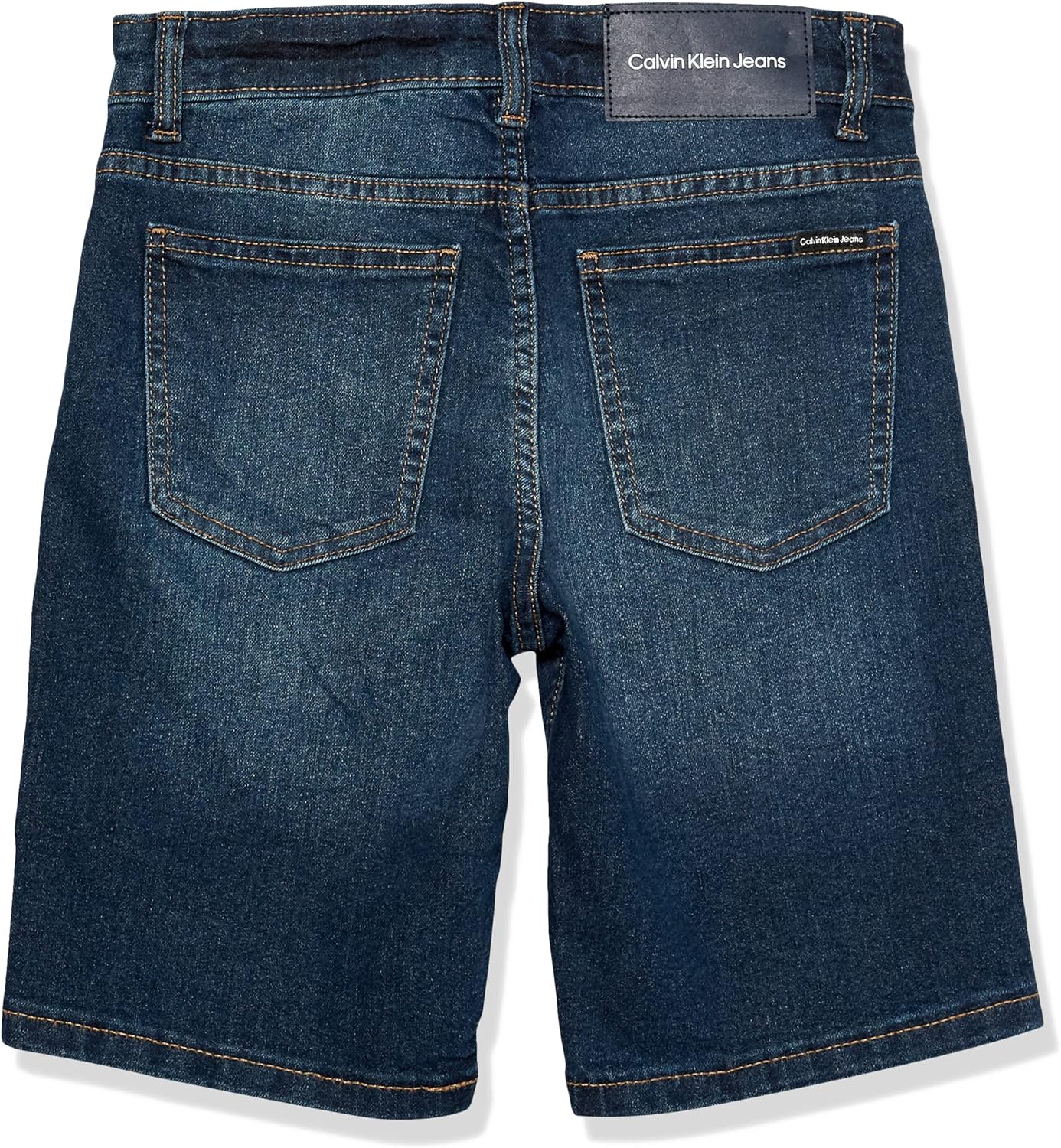 Свободные джинсовые шорты Calvin Klein Boys, модель с пятью карманами, застежка на молнию и пуговицы, Austin Dark Blue Gc09 — фото 4