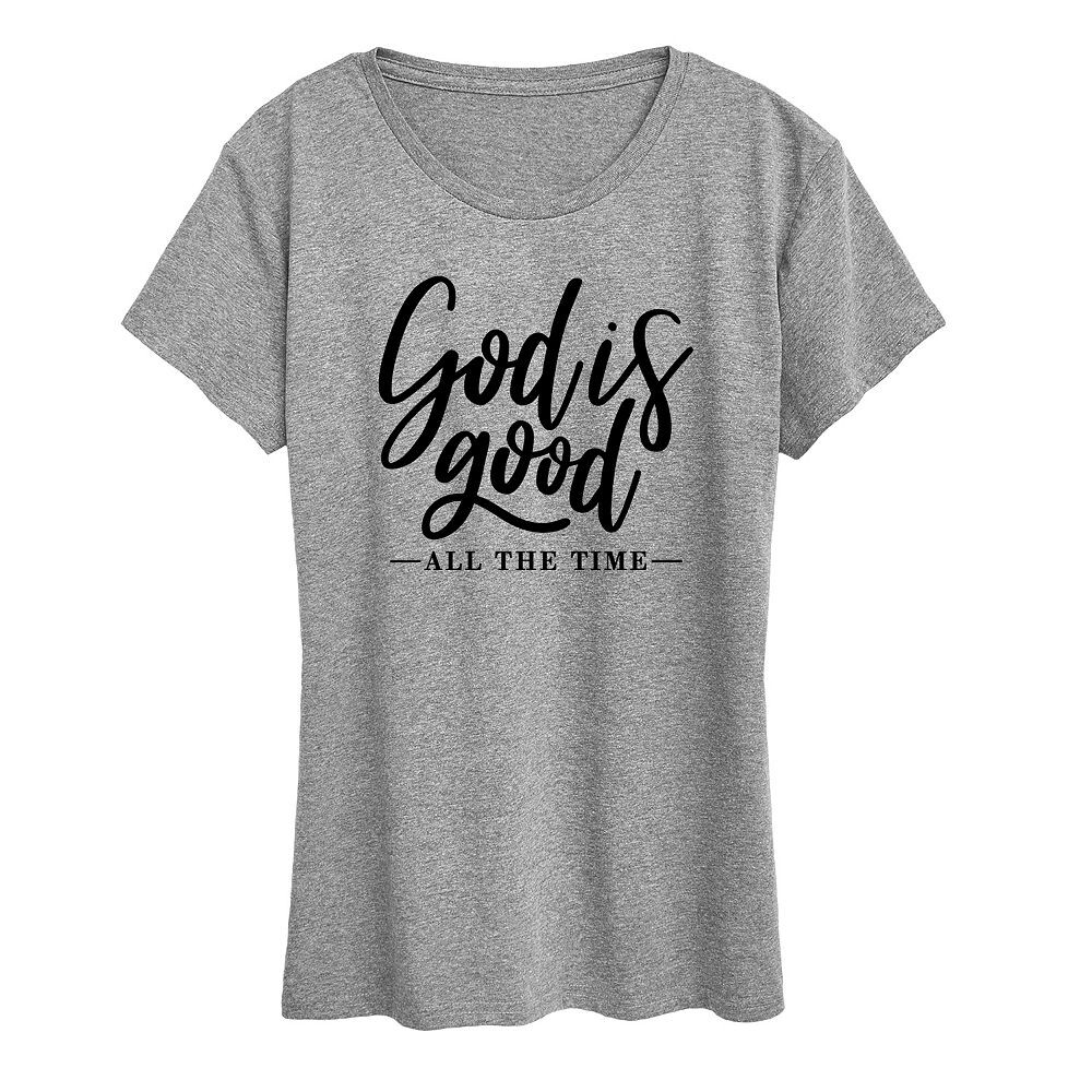 

Женская футболка с рисунком God Is Good All Time Licensed Character, серый