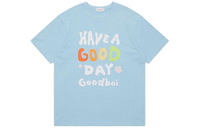 

Футболка Unisex SS24 Have A Good Day GOOD BAI, светло-голубой, Синий, Футболка Unisex SS24 Have A Good Day GOOD BAI, светло-голубой