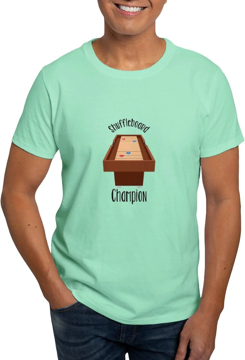 

Футболка мужская Shuffleboard Champion, 100% Cotton, Classic Graphic White CafePress